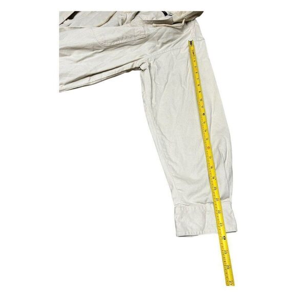 W.R. Gass Men's Vintage Cream Lightweight Button Up Hooded Jacket Size Large - Picture 8 of 8